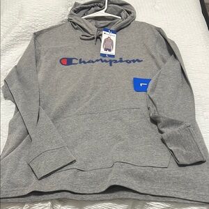 Champion Gray Pullover Hoodie Sweatshirt